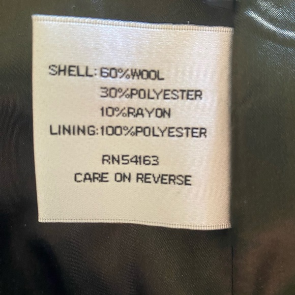 Kenneth Cole Asymmetric Zip Wool Blend Coat - Picture 6 of 7